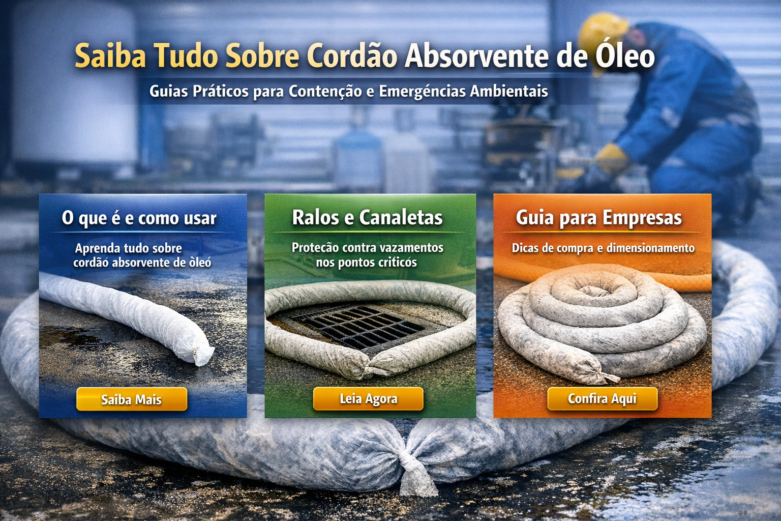 Saiba tudo sobre cordão absorvente de óleo - guias práticos